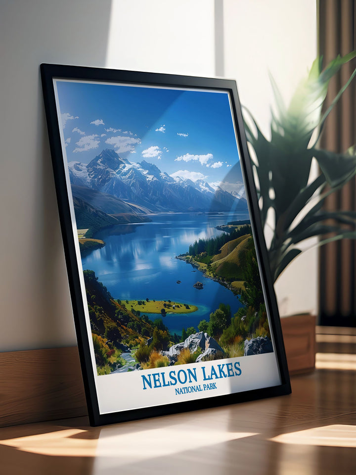 Beautiful Lake Rotoiti prints capturing the tranquil landscapes and pristine environment of this iconic New Zealand location, ideal for adding a touch of natural beauty to any room and celebrating the wonder of Lake Rotoiti.
