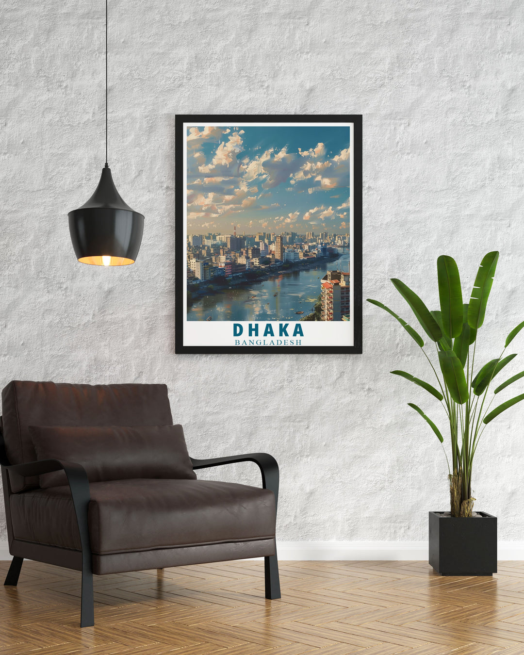 Stunning Dhaka Wall Art depicting the lively streets and iconic landmarks of the city. This Dhaka travel poster is a perfect addition to your home decor and makes an excellent gift for anyone who appreciates the beauty and energy of Dhaka.