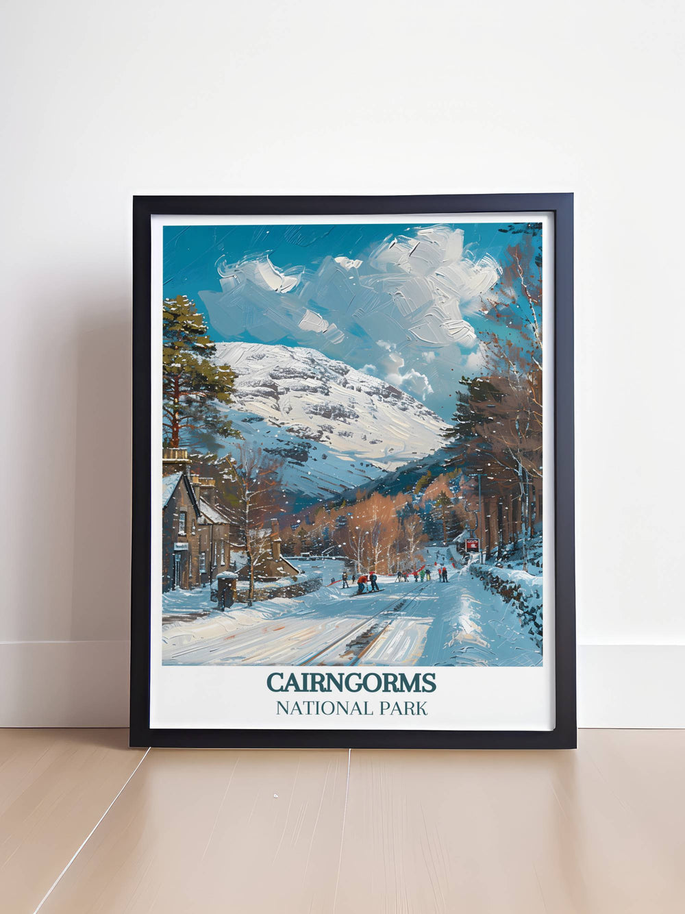 Cairngorms Print capturing the serene beauty of Scotland with Cairngorm Mountain. This national park poster is ideal for wall art and gifts, showcasing the majestic landscapes of the Highlands.