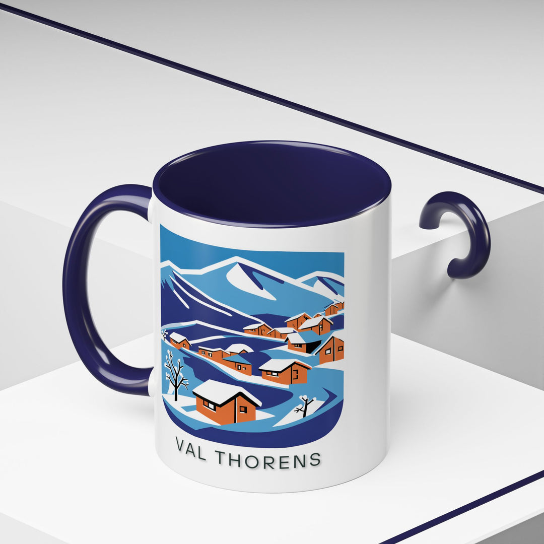 Celebrate the spirit of Val Thorens with this mug featuring vibrant images of the resorts scenic highlights. Dishwasher and microwave safe, made from durable ceramic, its ideal for coffee or tea lovers seeking a unique and artistic mug that captures Val Thorens essence.