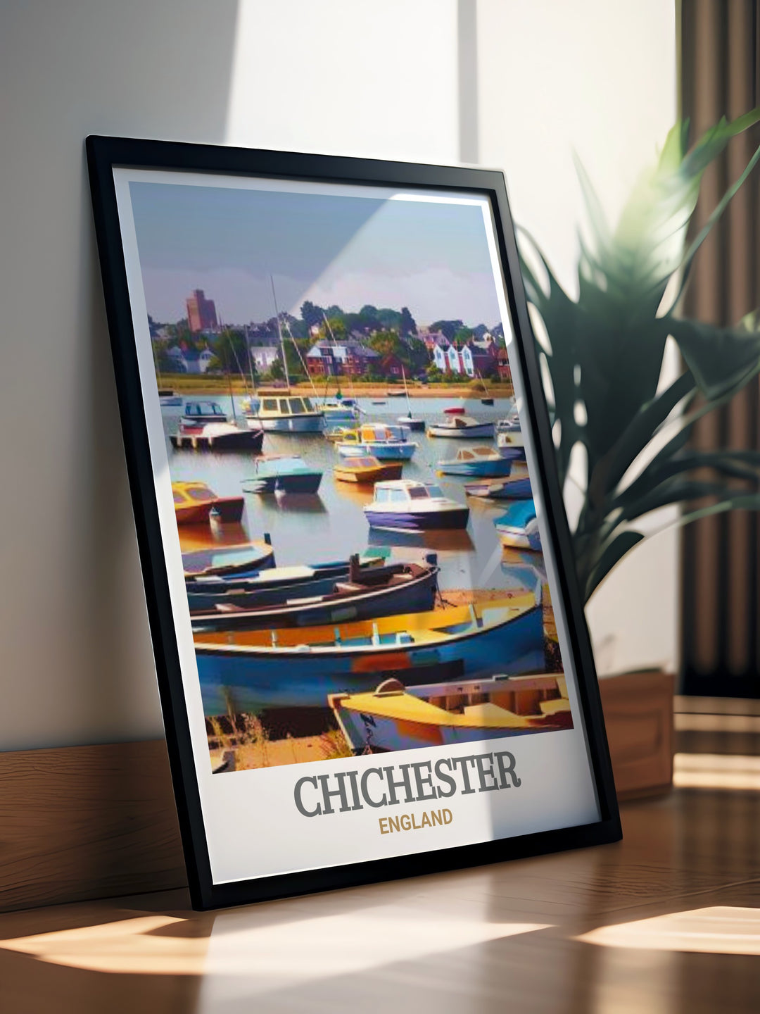 The timeless elegance of Chichester Harbour is captured in this framed art, making it a perfect gift for lovers of coastal scenery and a beautiful addition to any wall.