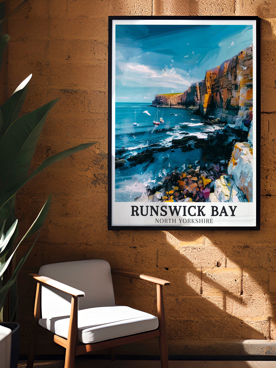 Scarborough print capturing the essence of the Cleveland Way Staithes Walk an elegant home décor piece that showcases the beauty of North Yorkshire ideal for those who love coastal towns and the tranquility of the Cleveland Way hike in a stunning framed print