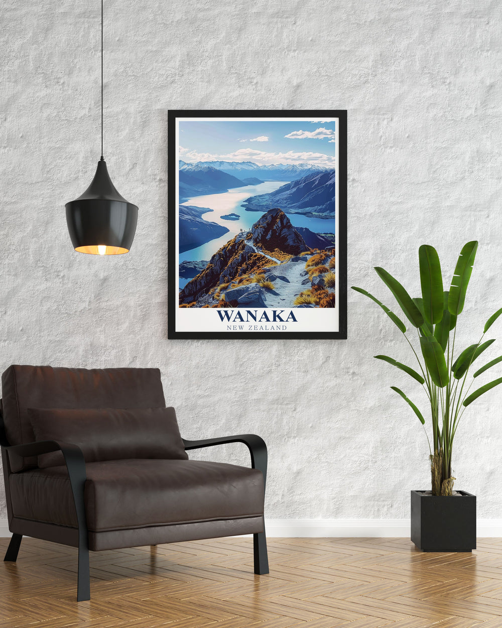 Add a piece of New Zealand to your walls with this vibrant Wanaka travel print showcasing breathtaking views of Roys Peak Perfect for nature lovers and travelers this artwork enhances modern decor while celebrating the beauty of New Zealand’s landscapes