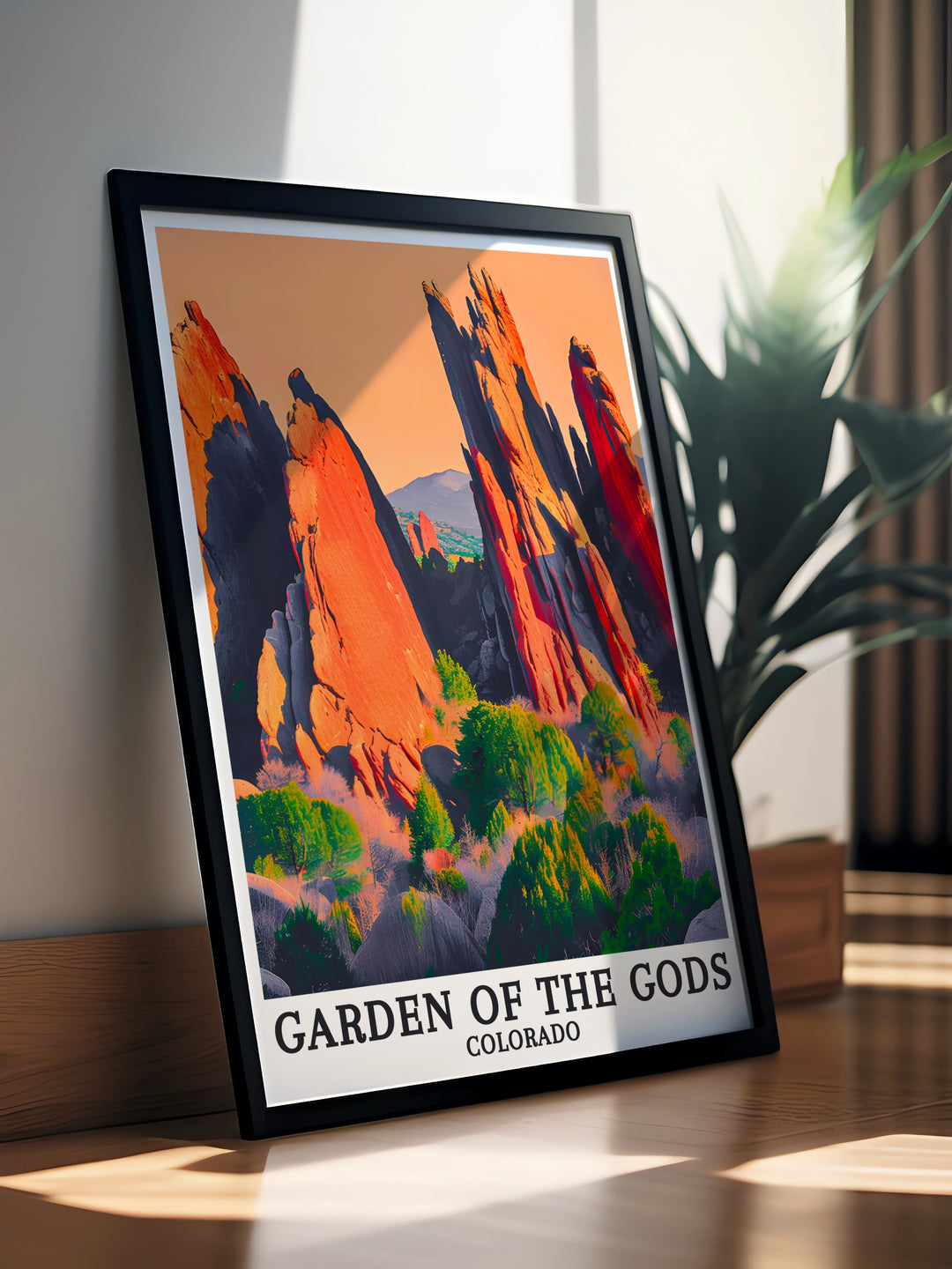 Gardens Gods Print and Colorado Springs Park South Gateway Rock Stunning Prints perfect for those looking to celebrate Colorados natural wonders in their home decor creating a connection to the outdoors and bringing vibrant colors to any room.