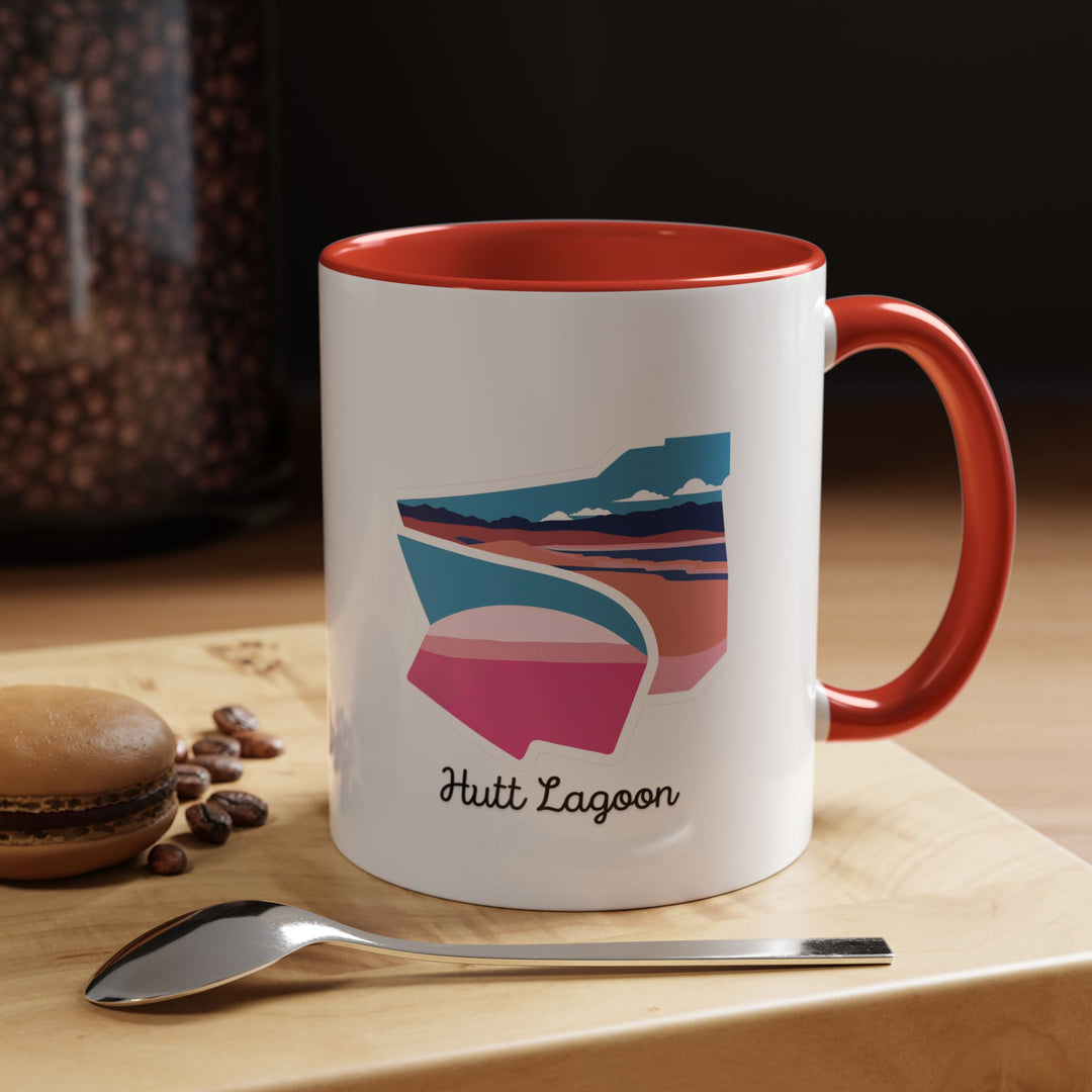 This Hutt Lagoon mug blends style and practicality, with colorful designs reflecting the charm of the iconic pink salt lake. Durable and dishwasher-safe, it is perfect for daily use or gifting.