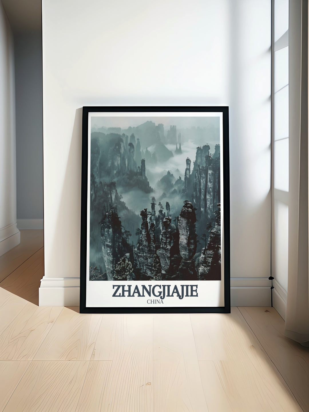 Bring the natural beauty of Zhangjiajie Grand Canyon into your home with this framed art. The towering pillars and lush greenery of this Chinese landmark are captured in stunning detail, creating a dramatic yet serene piece that complements any room. A perfect addition for those who appreciate the intersection of nature and art.