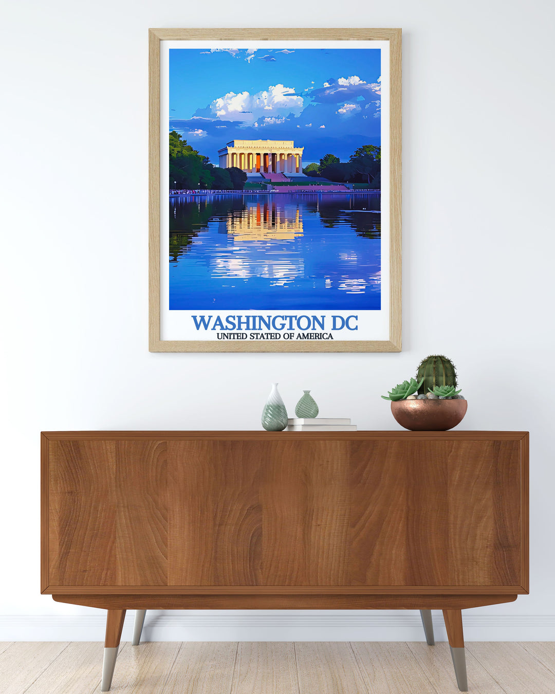 Lincoln Memorial framed prints showcasing the historic landmark in stunning detail. Perfect for adding a touch of elegance to your home decor. This Washington DC travel print is a thoughtful gift for any occasion including Fathers Day and Mothers Day.