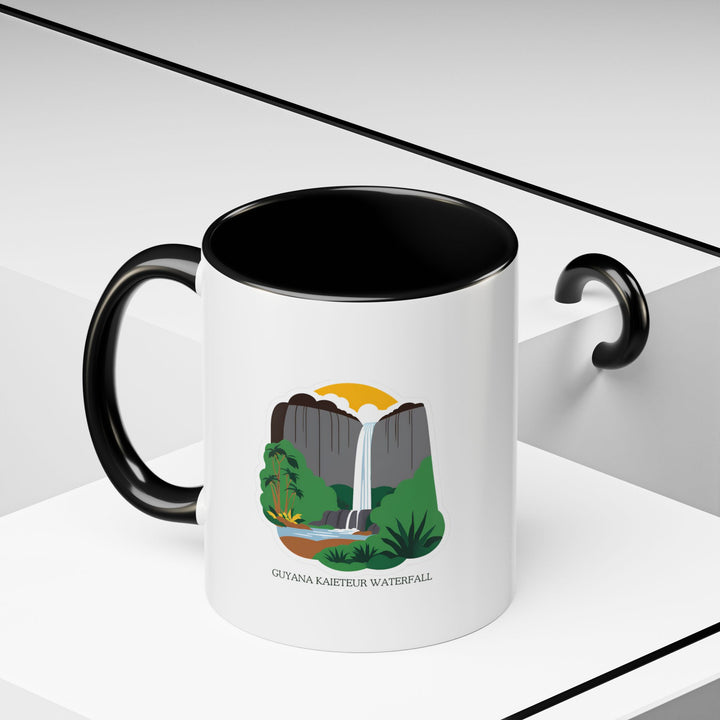 Capture the beauty of Guyana’s Kaieteur Falls with this stunning mug. Featuring vivid artwork, this practical mug is perfect for nature lovers and adventurers. It is microwave and dishwasher safe for easy use