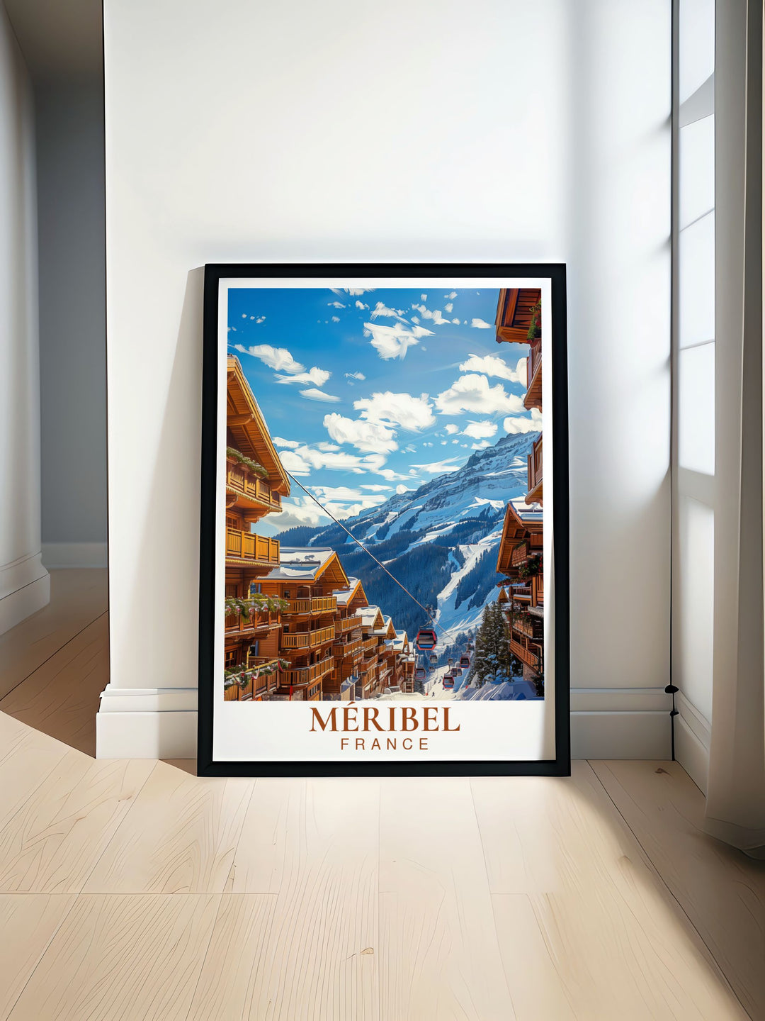 La Chaudanne modern prints capture the thrill of snowboarding in Meribel and Courchevel perfect for adding adventure to your home decor