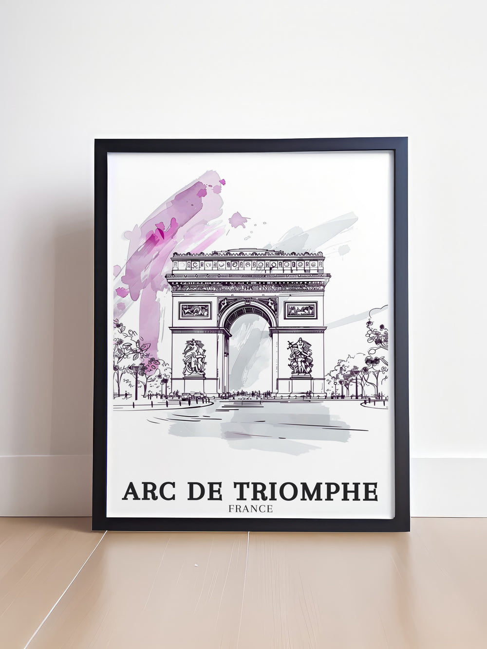 Paris Artwork featuring the majestic Arc de Triomphe and Place de lEtoile Champs Elysees offers a captivating view of one of the citys most celebrated landmarks ideal for enhancing your home with a touch of Parisian elegance and sophistication