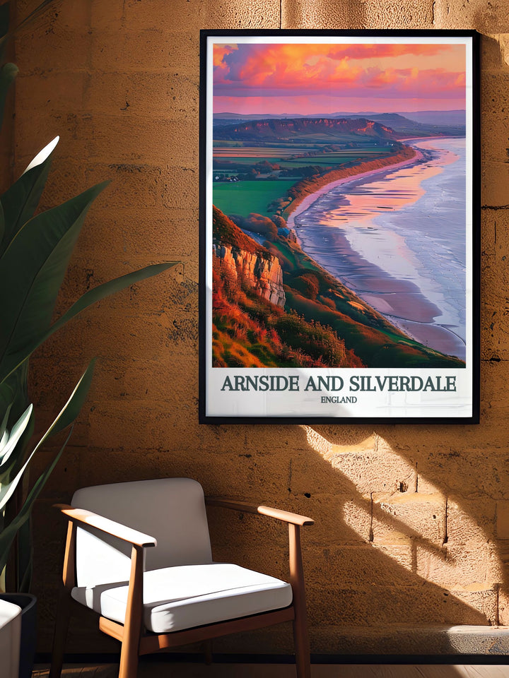 Morecambe Bay framed prints highlighting the vibrant landscapes of Silverdale and Arnside perfect wall decor for adding a touch of nature to your space with AONB artwork