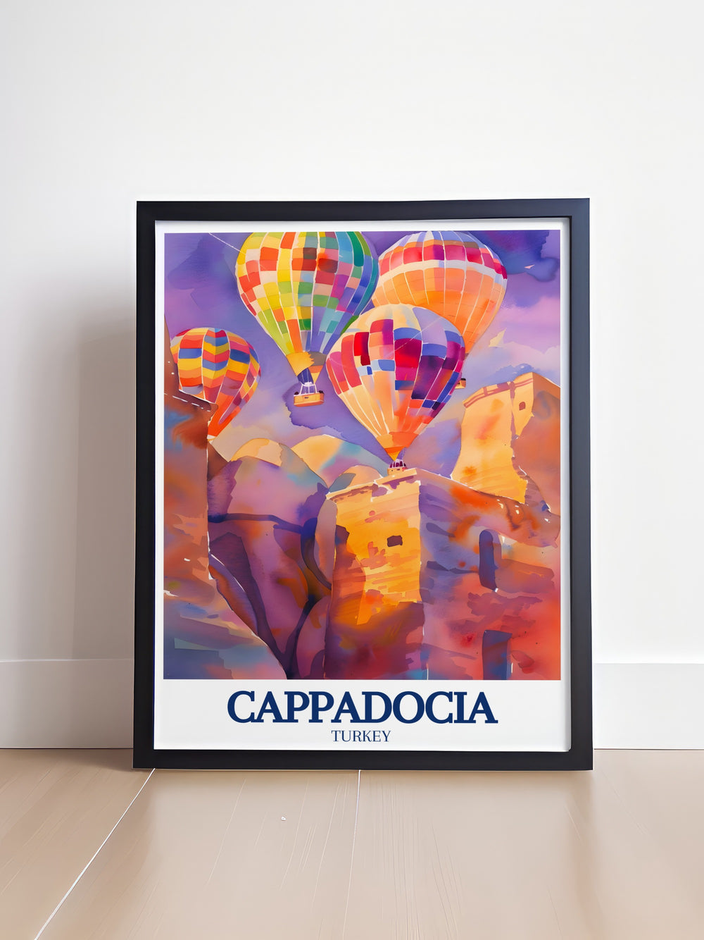 This beautifully illustrated poster of Derinkuyus entrance in Cappadocia is perfect for adding a sense of adventure to your home decor. The art print brings one of Turkeys most enigmatic landmarks to life with stunning detail.