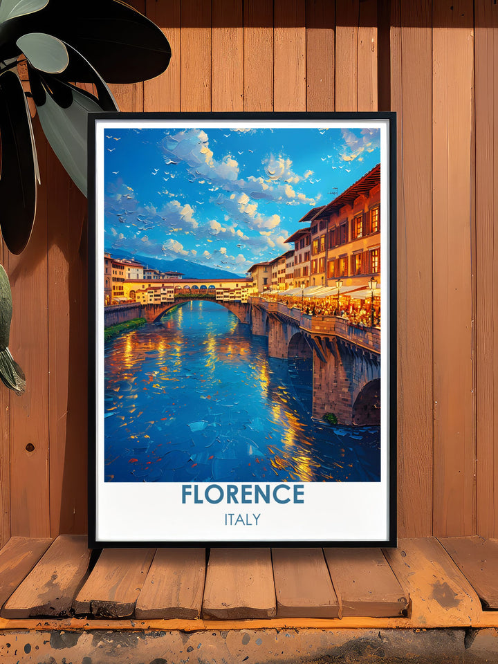 Canvas art illustrating the iconic Ponte Vecchio, offering a glimpse into its rich history and unique charm.