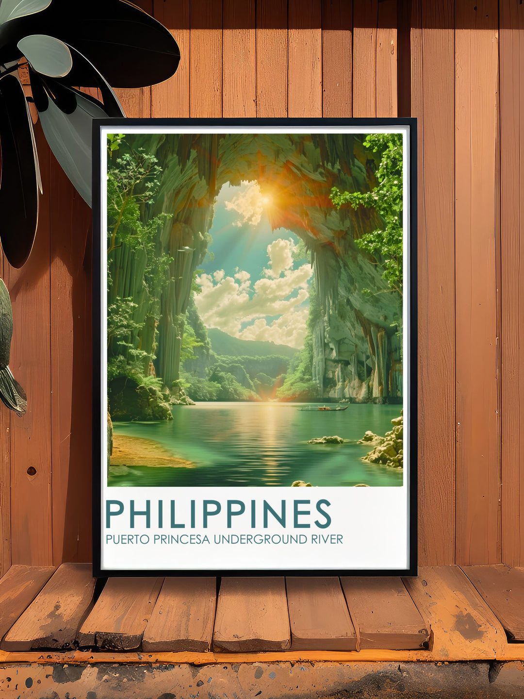 Elegant Philippines Travel Print of Puerto Princesa Underground River bringing the splendor of this iconic site to your living space perfect for modern home decor and office art ideal for Christmas gifts birthdays and anniversaries