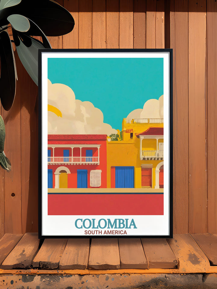 Colombia Canvas Art combines the historical streets of Cartagenas Walled City with the unique beauty of Caño Cristales, making it an excellent choice for those who appreciate Colombias cultural and natural diversity.