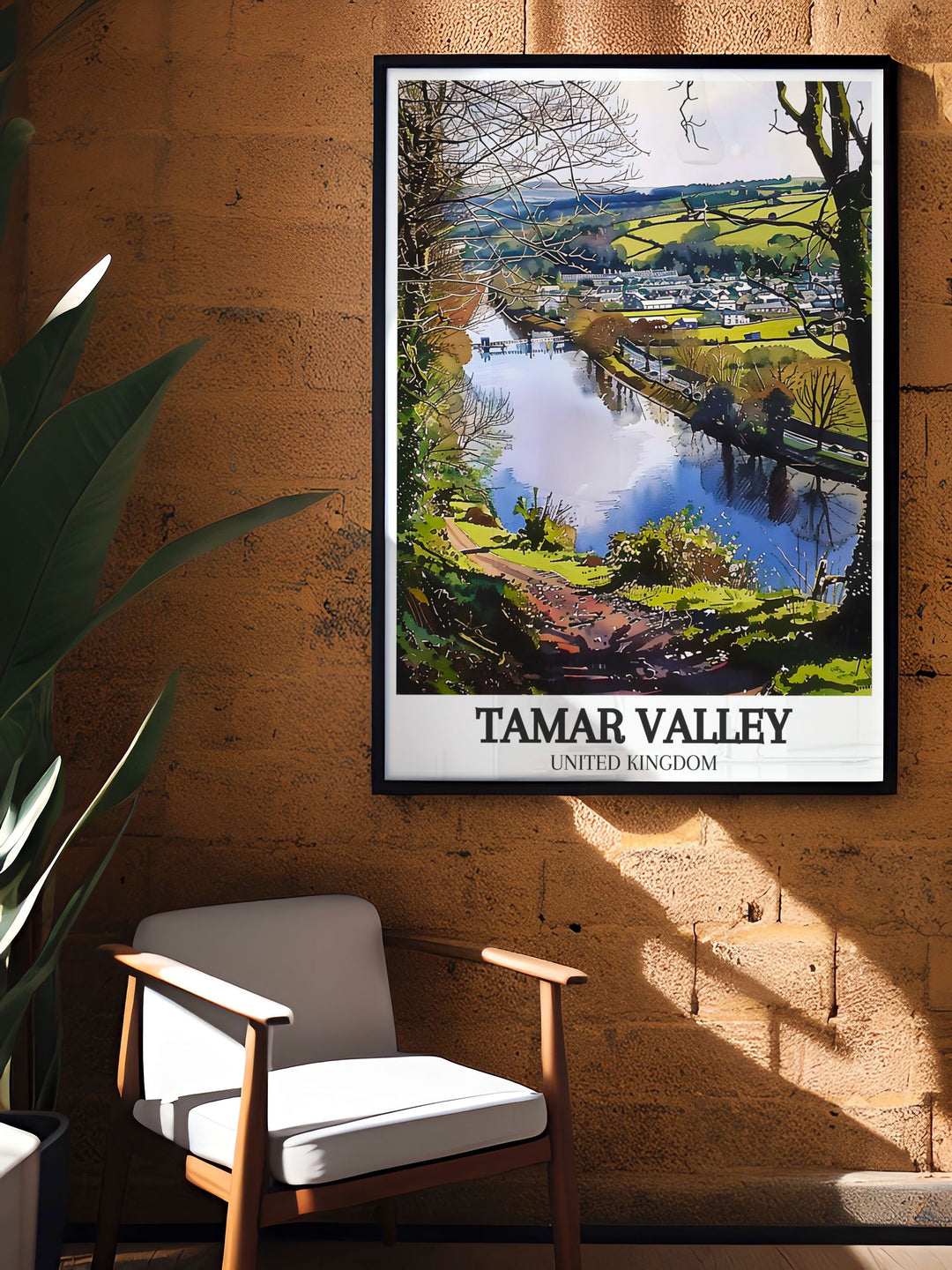 Perfect for nature lovers the Tavistock Canal River Tamar print captures the breathtaking scenery of the Tamar Valley AONB. This stunning piece of wall art adds elegance to any space and is a great gift for hikers and outdoor enthusiasts.