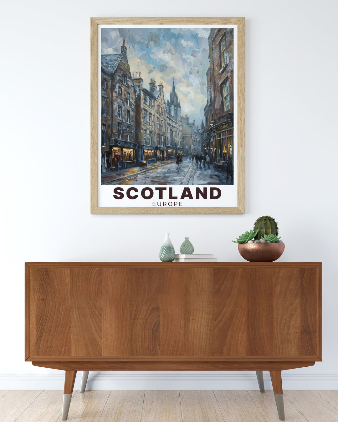 A timeless depiction of Loch Lomond, this travel print celebrates Scotlands rich landscapes. The vibrant scenery makes this an excellent addition to your homes decor, offering a window into the Highlands.