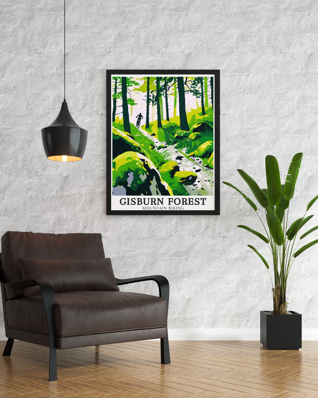 Capture the thrill of mountain biking with this Gisburn Forest Blue Route poster featuring MTB trails and the iconic Hully Gully trail great for adding adventure to your home decor or gifting a cycling lover