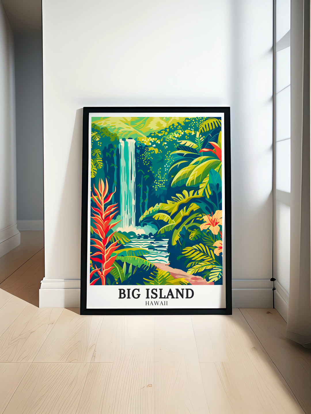 Experience the beauty of Akaka Falls State Park with this stunning Hawaii wall art featuring Akaka Falls. Perfect for adding a touch of Big Island decor to your home or office and an ideal gift for lovers of Hawaii travel and nature.