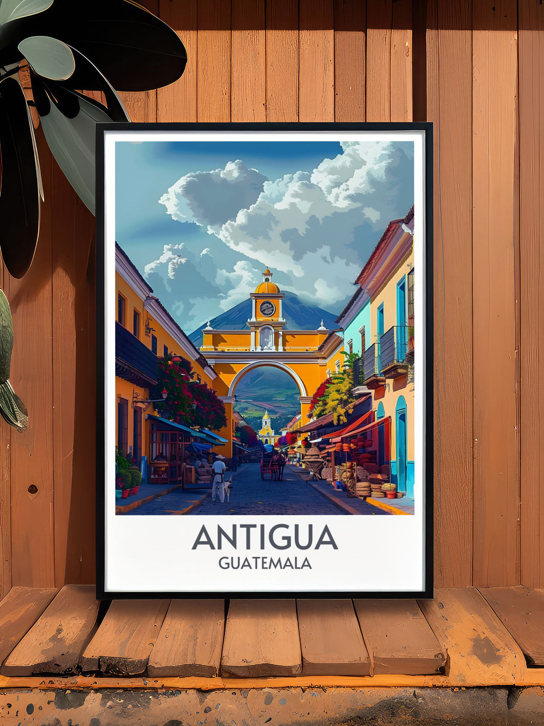 Elegant Santa Catalina Arch framed print featuring a detailed black and white street map style perfect for modern and traditional interior design themes a timeless piece for any art lover