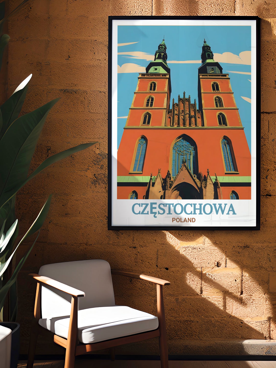 The Poland canvas art highlights the grandeur of the Cathedral of the Holy Family in Częstochowa, bringing its intricate details to life. Perfect for travel enthusiasts or admirers of historical architecture, this print offers a beautiful representation of Polands religious landmarks.