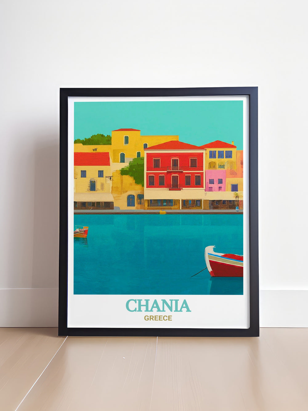 Transport yourself to the shores of Crete with this canvas art, depicting the impressive Venetian Harbor of Chania and the tranquil waters of the Aegean Sea. Perfect for creating a calming and inviting atmosphere in any space.