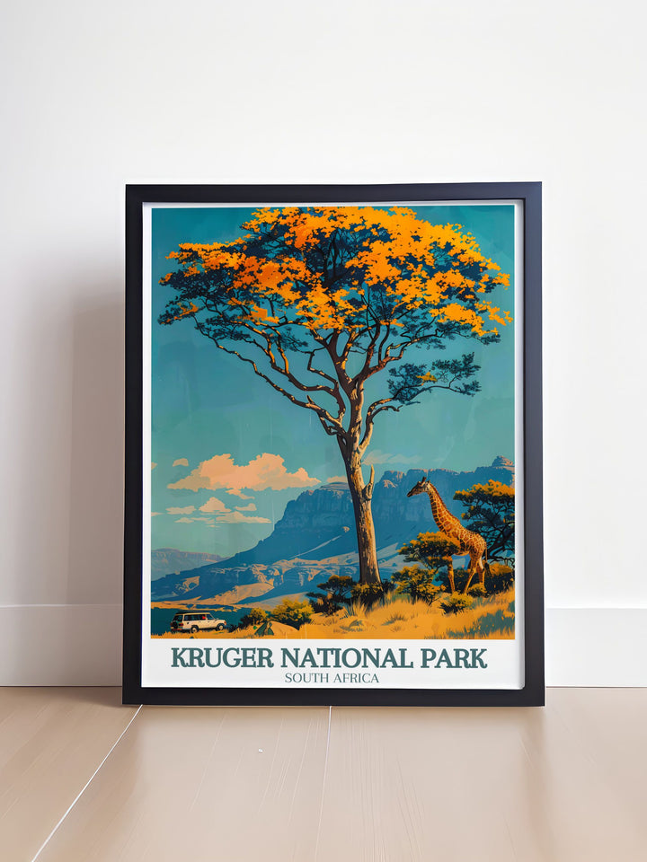 Celebrating Africas rich natural heritage, this poster showcases scenes that highlight the continents iconic landscapes. Perfect for those who love exploring nature, this artwork brings the beauty of Africa into your home.