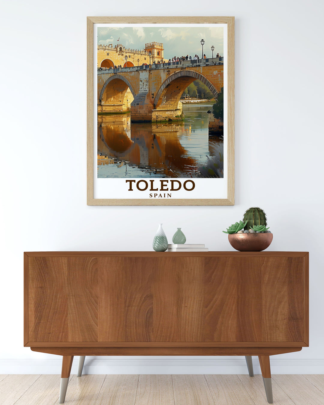 Elegant Spain Wall Decor featuring the picturesque Puente de San Martín bringing the beauty and history of Spain into your living space suitable for any decor style