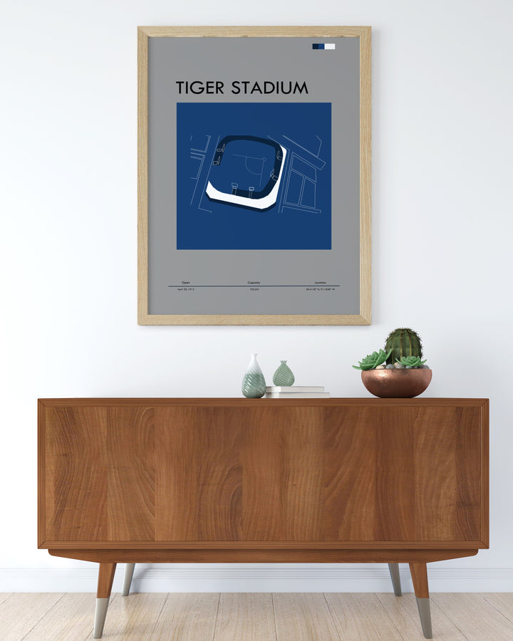 College Football art print of LSU Tiger Stadium capturing the spirited atmosphere and excitement of game days featuring detailed imagery and bold colors perfect for any sports fans room