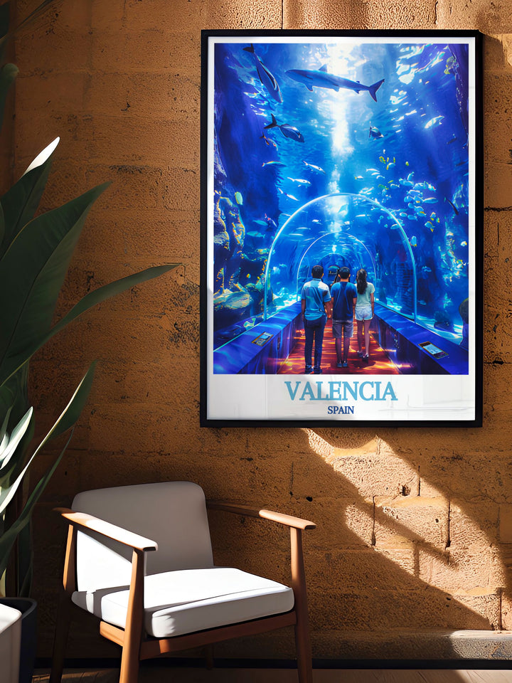 Valencia travel art print featuring LOceanografic stunning prints perfect for elevating your home decor vibrant hues and detailed designs that draw attention and spark conversations