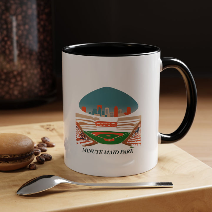 Enjoy your favorite beverage with this Minute Maid Park mug, showcasing the stadium’s iconic features and baseball excitement. Dishwasher-safe and durable, it is a meaningful gift or keepsake for admirers of Houston’s ballpark.