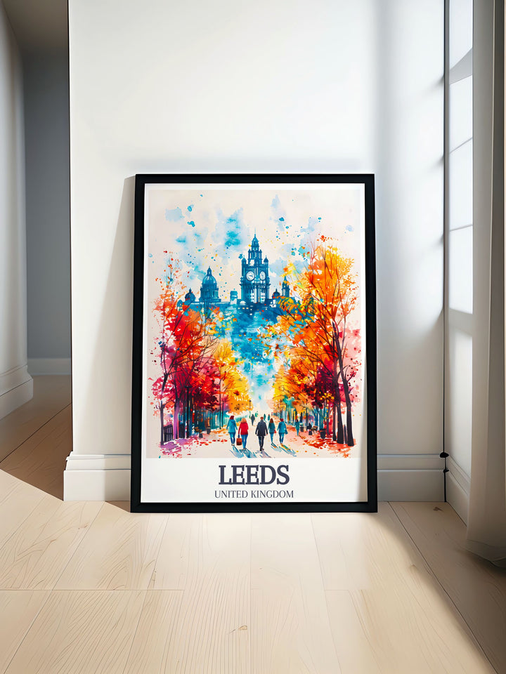 Leeds townhall and Leeds townhall clock print capturing the architectural beauty and historical significance of Leeds. Perfect for enhancing your England wall decor and adding a touch of elegance to your home with this stunning Leeds townhall wall art.