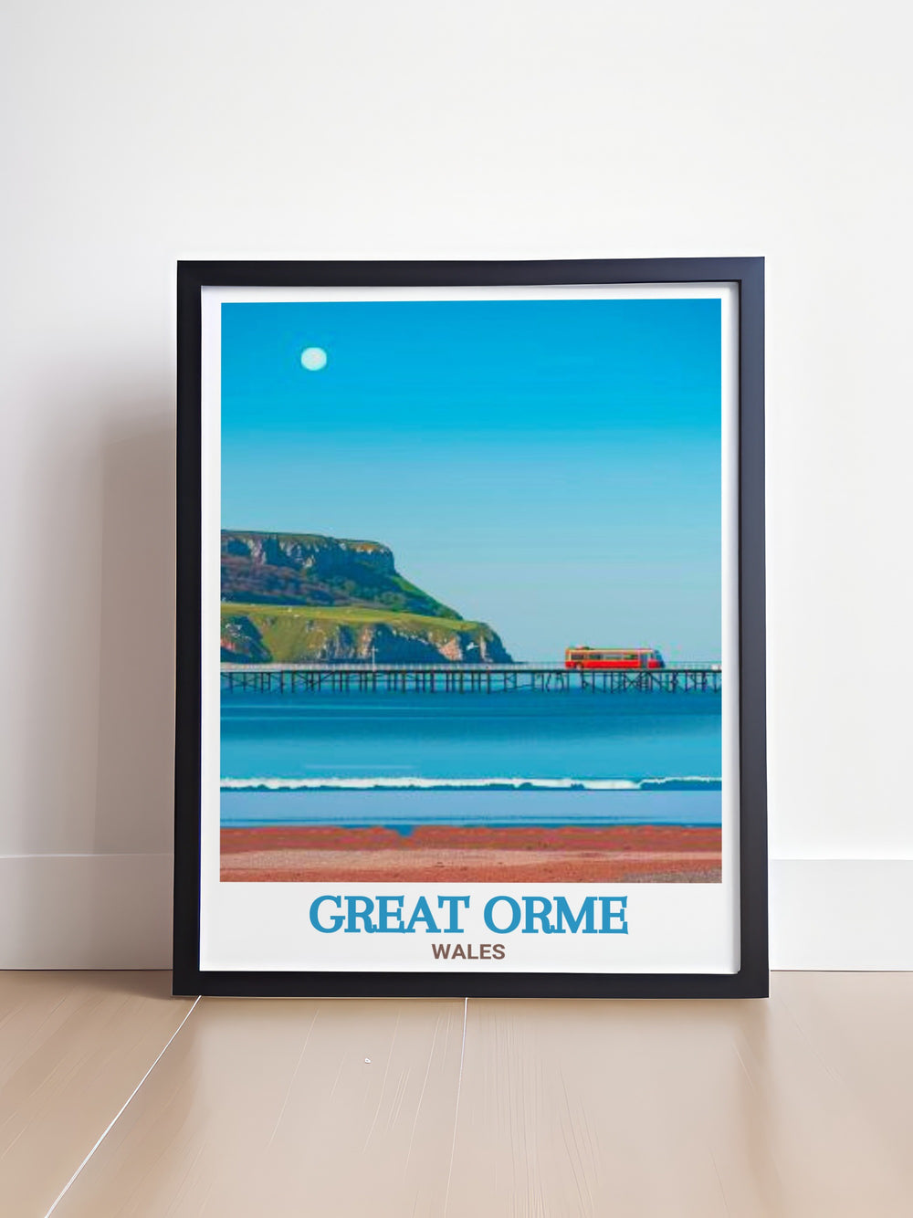 This stunning Great Orme poster print showcases the breathtaking beauty of the Great Orme and the historic Llandudno Pier. Perfect for any art lover or traveler, its an ideal addition to home décor, capturing the charm of Wales.