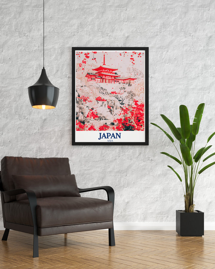 Maruyama Park canvas art showcasing the stunning cherry blossoms and peaceful paths of one of Japans most famous parks. This travel print evokes the serene atmosphere of Maruyama Park, offering a calming addition to any room. Ideal for nature enthusiasts and Japan lovers.