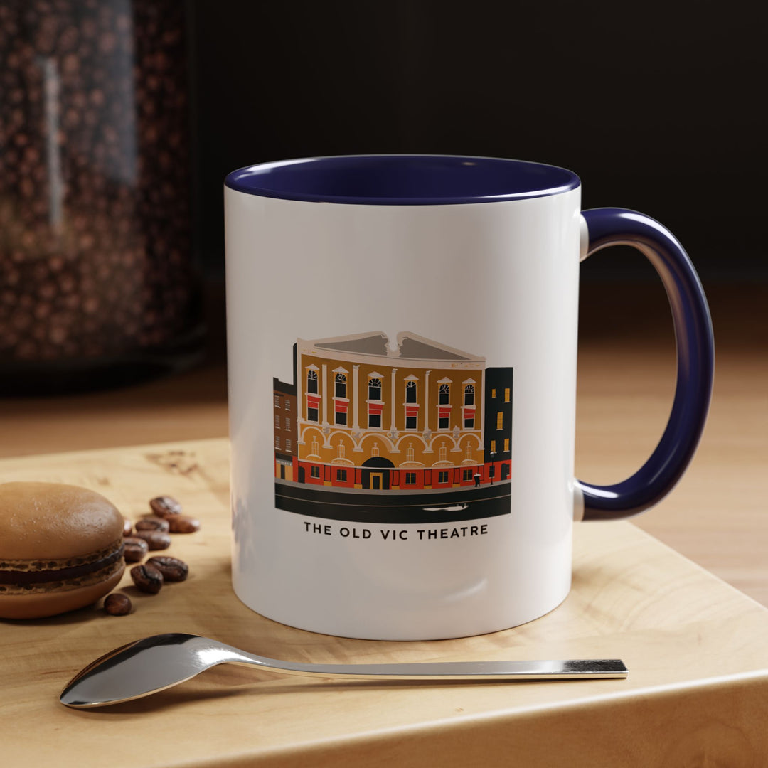 A beautifully designed Old Vic Theatre mug showcasing the iconic London landmark. Perfect for coffee or tea lovers, this mug celebrates the rich history of the Old Vic Theatre. Durable and dishwasher safe, it is a thoughtful gift for theatre enthusiasts.