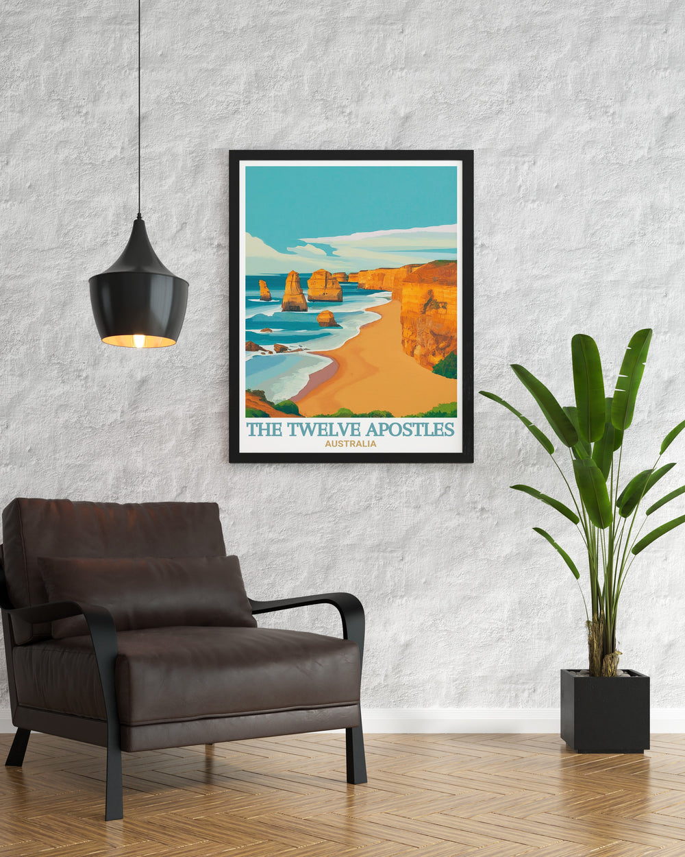 The Twelve Apostles framed prints offering a fresh and contemporary take on these natural wonders ideal for creating a sophisticated atmosphere in your living room or office space