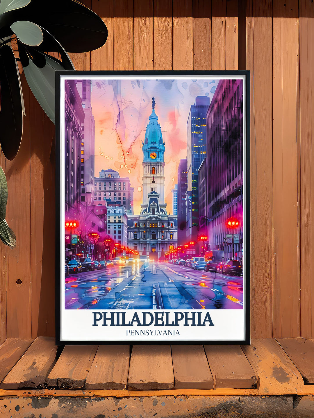 Beautiful Philadelphia artwork depicting Independence National Historical Park Franklin Institute and City Hall perfect for those who appreciate historical landmarks and wish to enhance their home decor