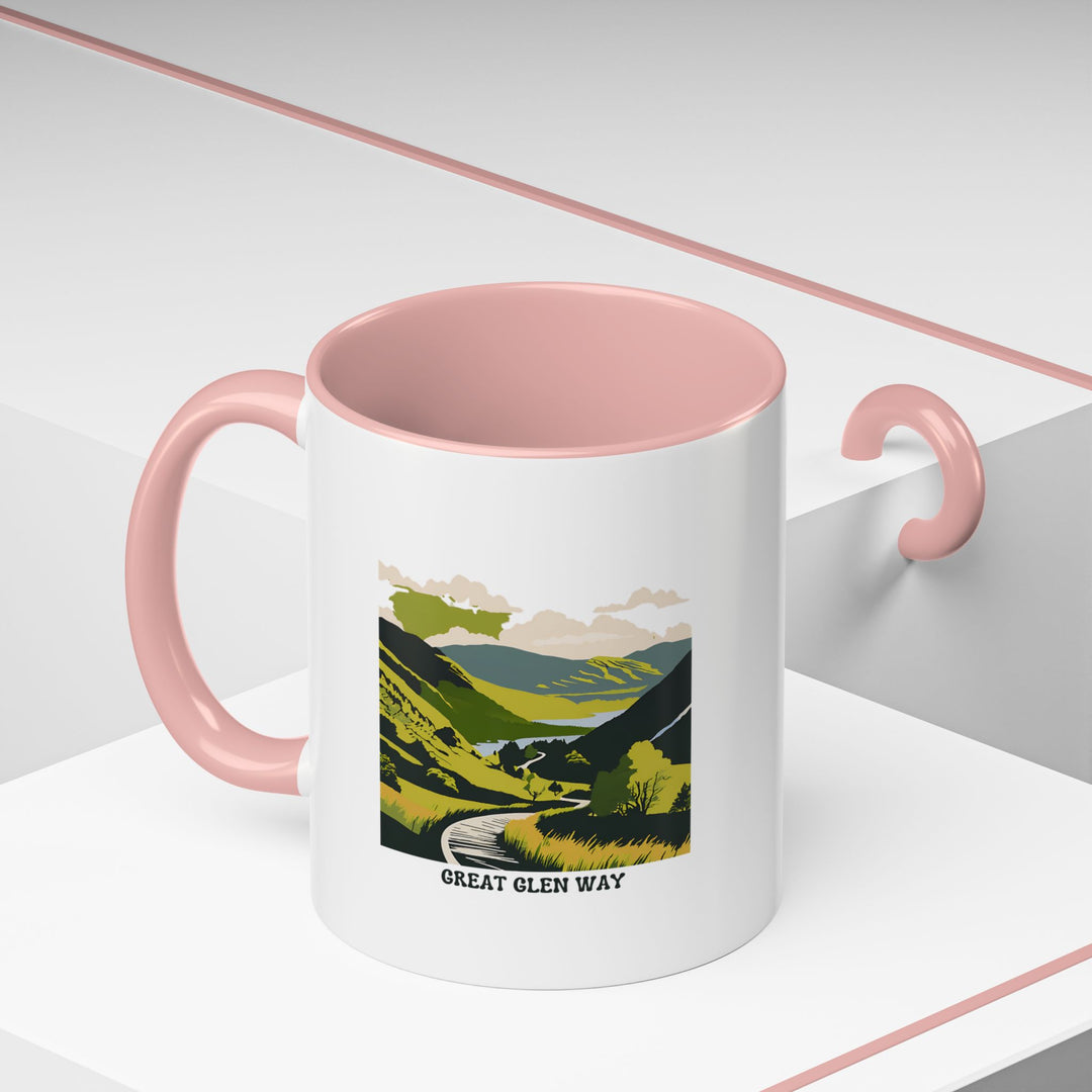 A stunning Great Glen Way mug that beautifully captures Scotland’s iconic hiking trail. Perfect for hot beverages, this durable ceramic mug is dishwasher-safe and microwave-safe, combining art and functionality for everyday use.