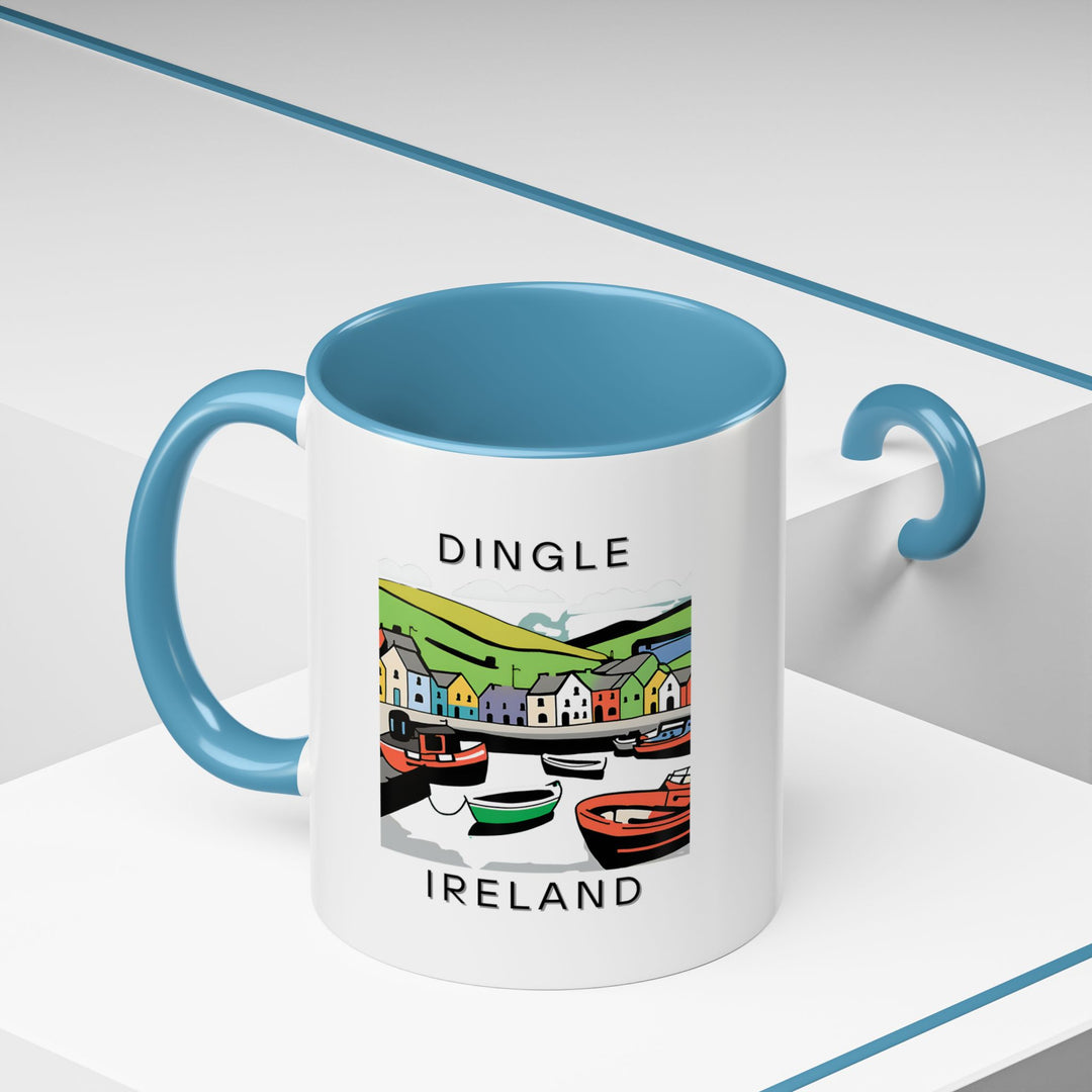 This Dingle Ireland mug features detailed artwork of the town’s iconic landmarks and scenic views. A perfect gift or keepsake, it’s durable and easy to care for, ideal for everyday use or special occasions.