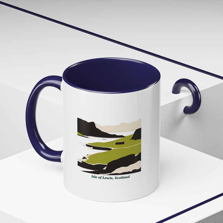 Celebrate the charm of the Isle of Lewis with this mug featuring vibrant artwork of the island’s landscapes. Durable and perfect for coffee, tea, or as a decorative piece, it’s microwave and dishwasher safe for easy use. .