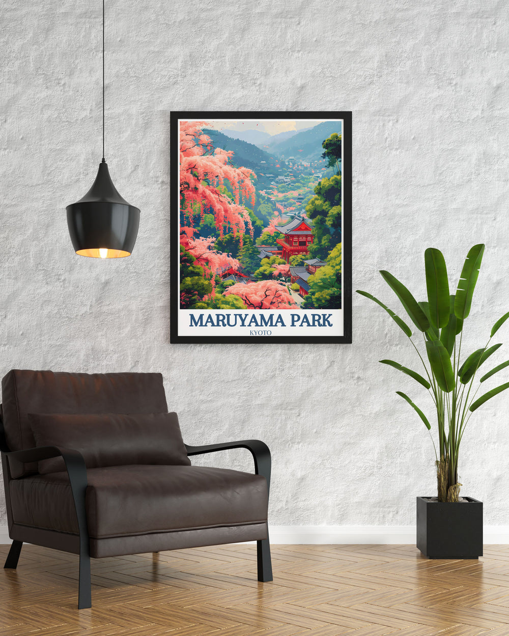 Stunning illustration of Kyoto Yasaka Shrine Shidare Zakura with vibrant cherry blossoms capturing the serene beauty of Japanese gardens a perfect addition to Japan home decor and a thoughtful gift for friends and family who admire Japanese culture