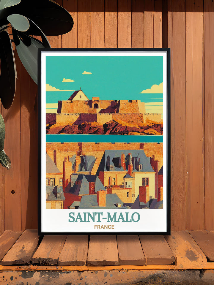 Discover the historical beauty of Saint Malo Intra Muros with our modern prints ideal for adding sophistication to any living room decor