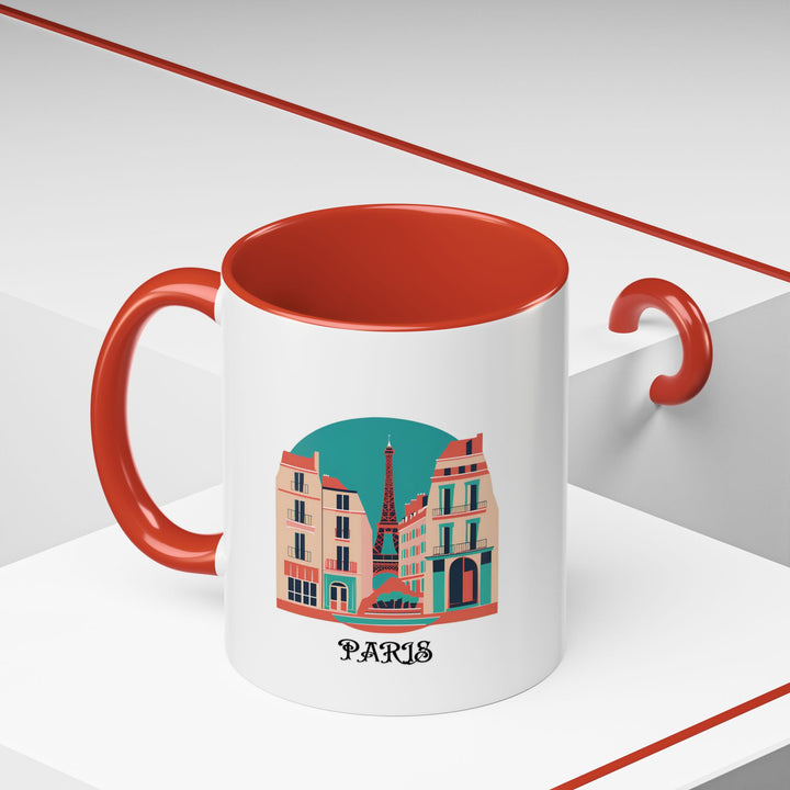 Enjoy a piece of Paris with this beautifully designed ceramic mug. Featuring vibrant artwork inspired by the city's historic sites and scenic landscapes, it is microwave and dishwasher safe, making it both practical and artistic.