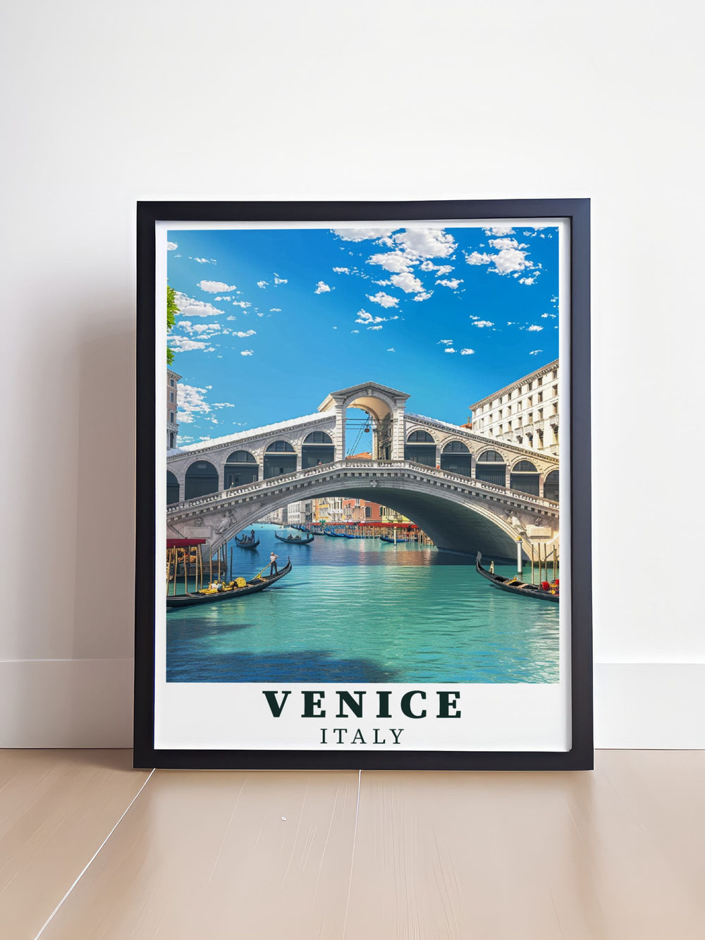 Rialto Bridge artwork capturing the stunning architecture of Venice ideal for modern home decor and art collectors seeking sophisticated pieces