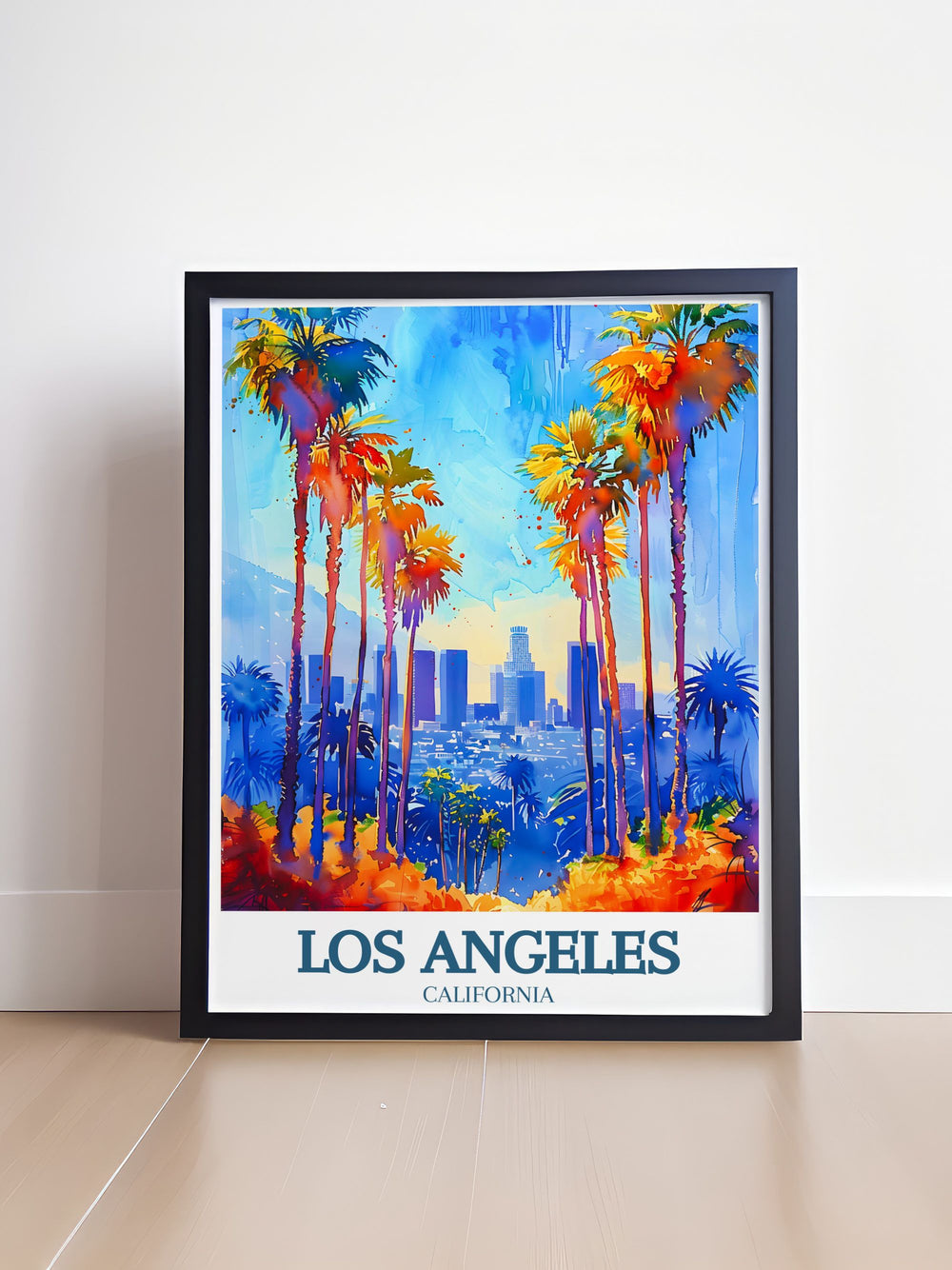 Experience the architectural marvels of Los Angeles with this Downtown skyline poster ideal for contemporary interiors this California print adds a touch of urban sophistication and style to any room in your home or office