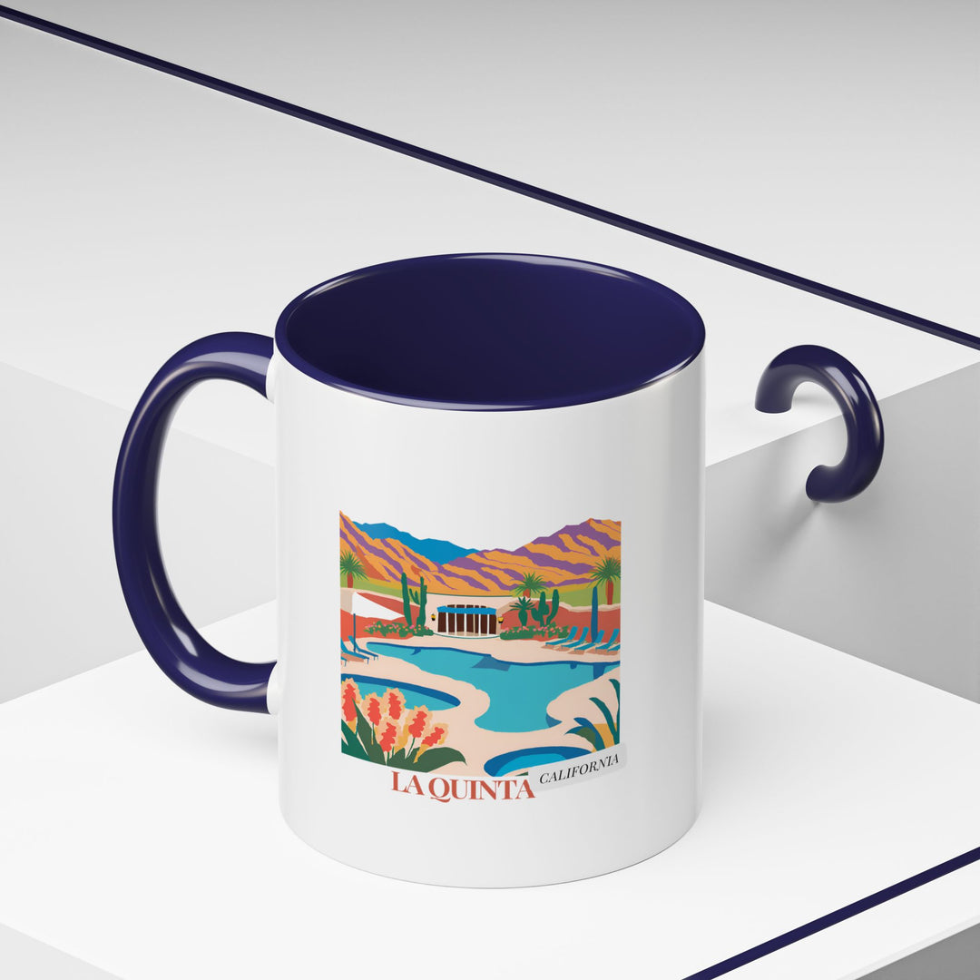 The La Quinta California mug celebrates the city’s scenic beauty with detailed artwork. Durable and dishwasher-safe, it is perfect for daily use or as a thoughtful gift for fans of La Quinta.