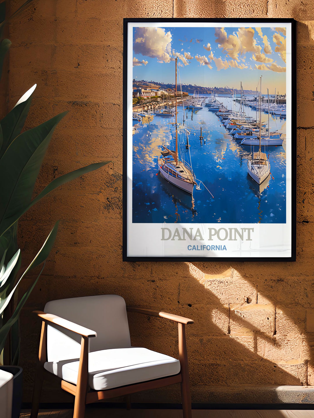 Dana Point Harbor artwork is perfect for those who appreciate the natural beauty of California. This travel poster highlights the stunning landscapes of Dana Point Harbor making it a great addition to any home decor collection.