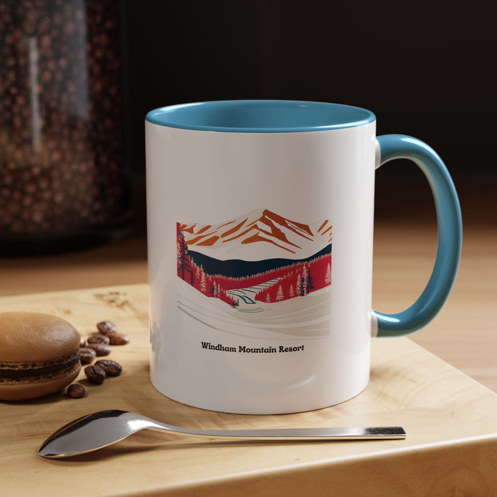 The Windham Mountain Resort New York Mug captures the serene beauty of the Catskills with its colorful design. Ideal for coffee or tea, this durable ceramic mug is microwave-safe and dishwasher-safe for everyday use.