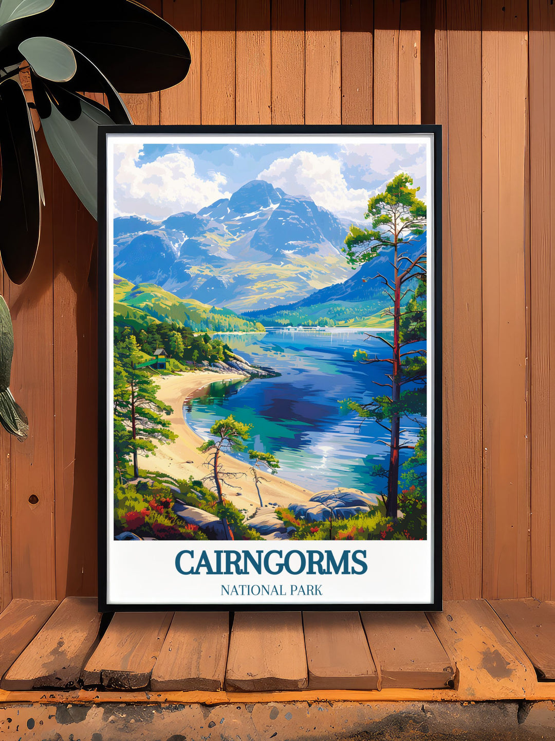 This poster artfully depicts the natural beauty of Cairngorms National Park and the adventurous spirit of Cairngorm Mountain, offering a perfect blend of Scotlands landscapes and cultural landmarks for your decor.