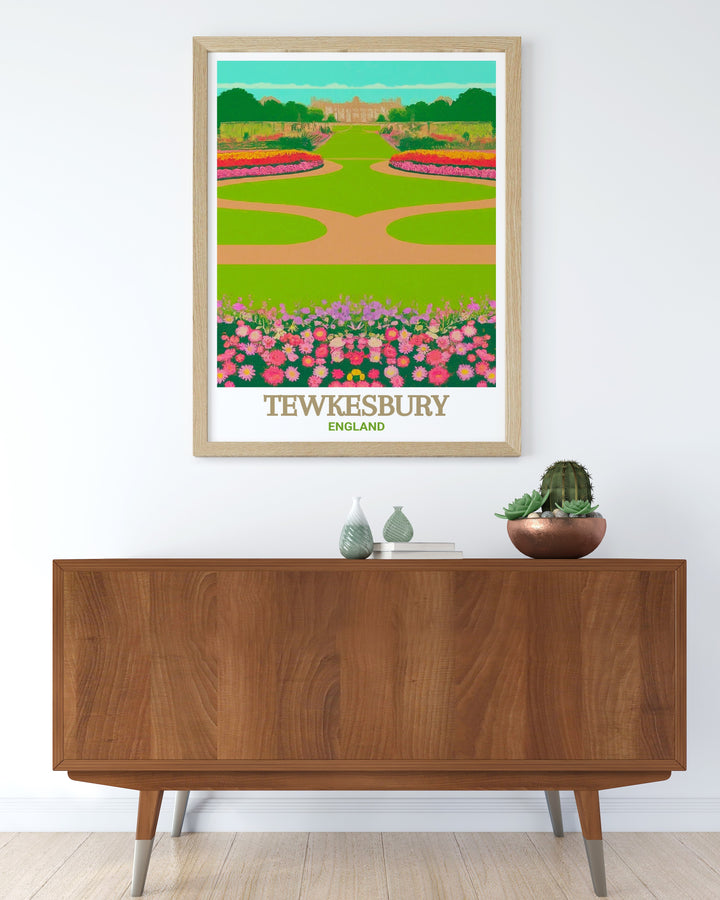 Victoria Gardens artwork featuring a detailed and vibrant depiction of Victoria Gardens ideal for transforming your space with natural elegance and as a memorable England travel gift